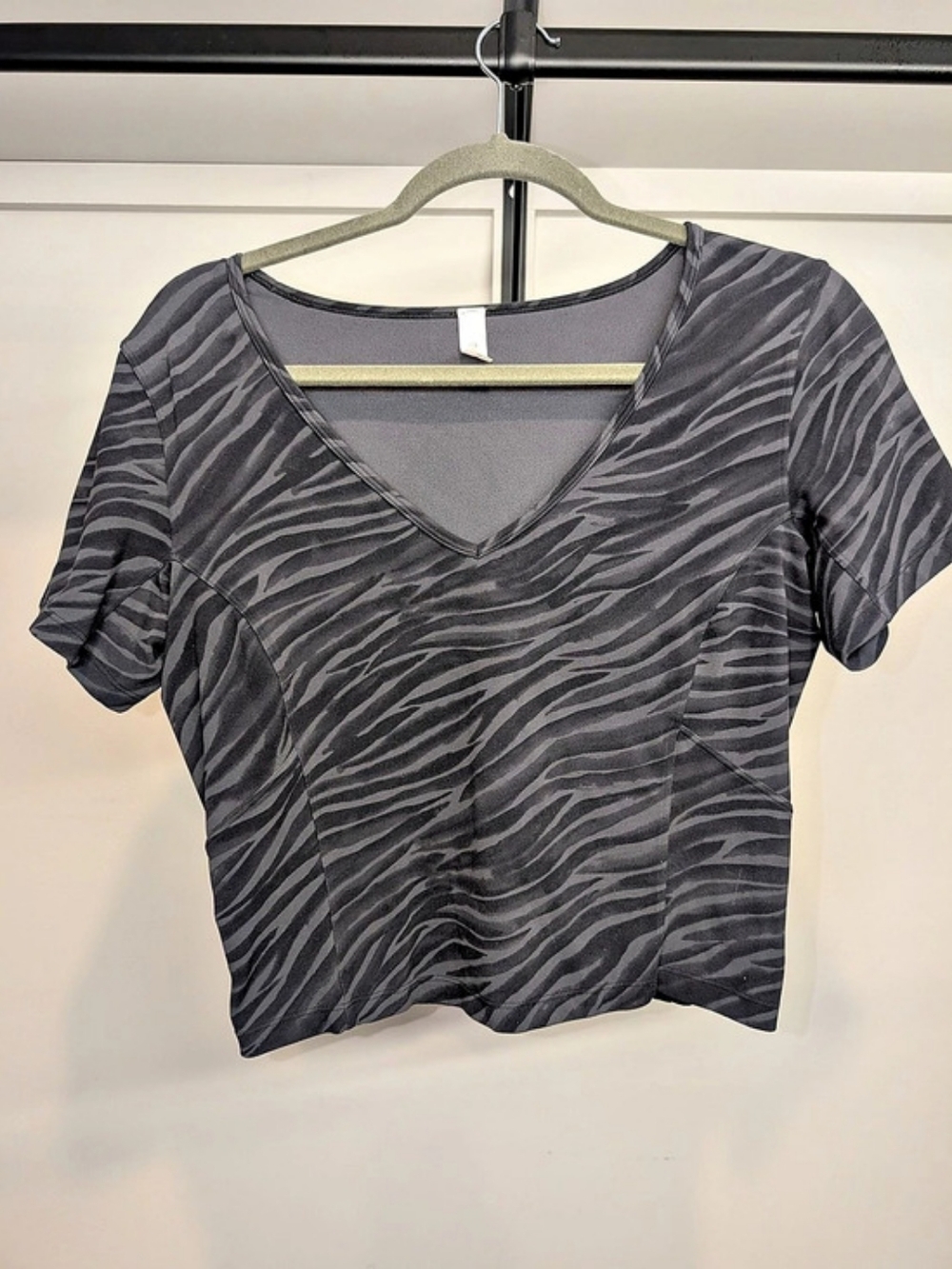lululemon Align Short-Sleeve Cropped Shirt Gray Size 10